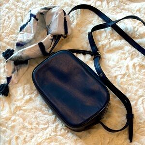 Navy Crossbody Bag with Scarf / NWOT